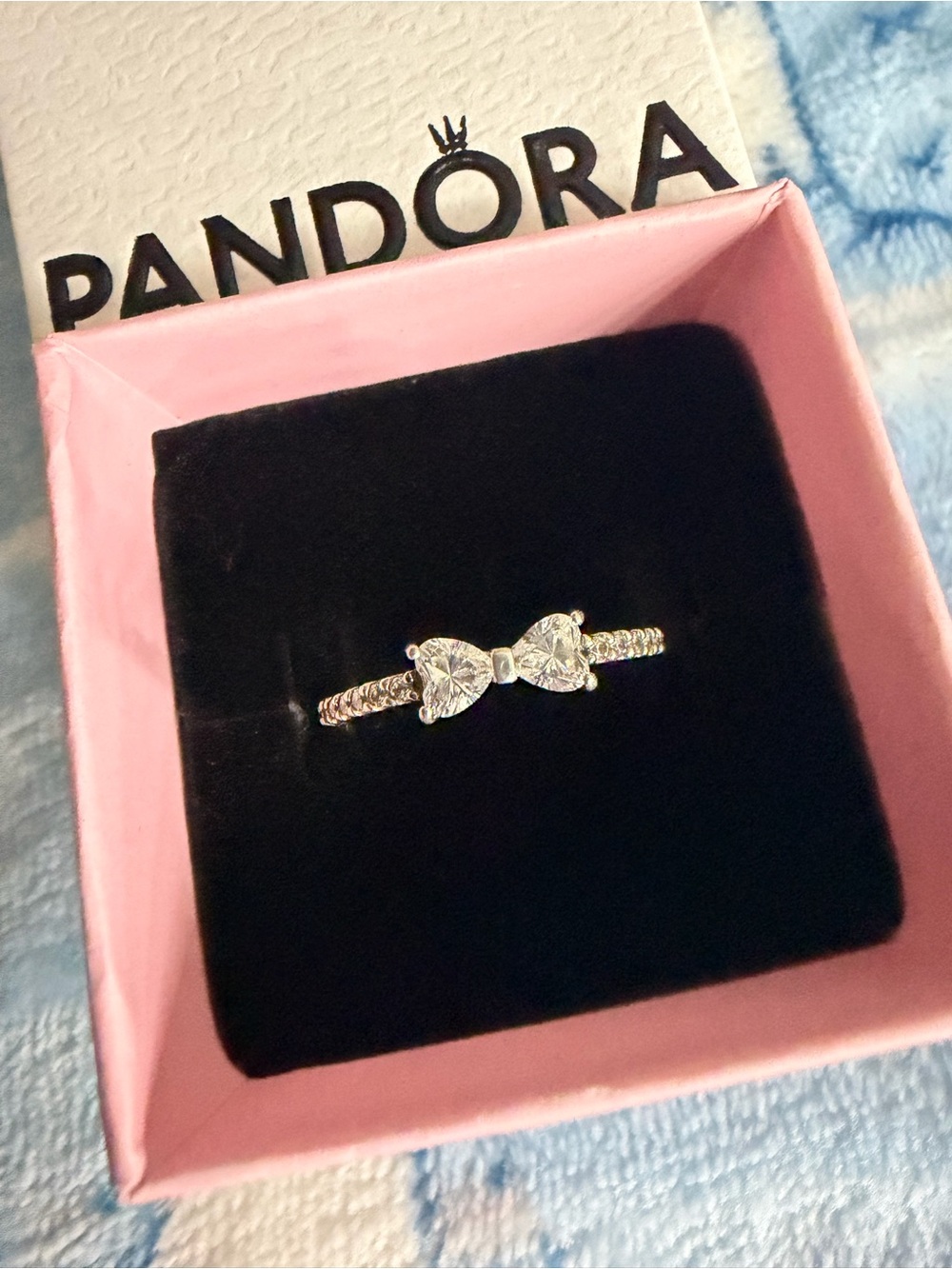 Pandora Silver Bow Ring